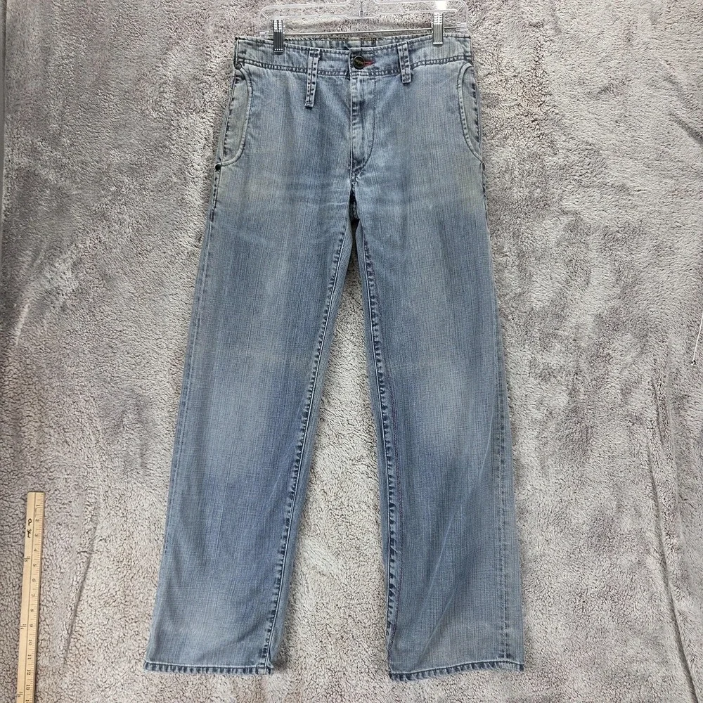 VTG Levis Engineered Jeans Mens Blue Buckle Back Two Horse Zip Fly Fits 30x32